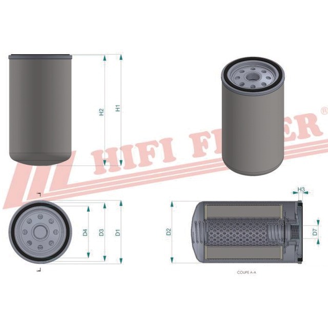 Filtre Hydraulique SH 62142 Hifi Filter référence fournisseur HIFSH62142